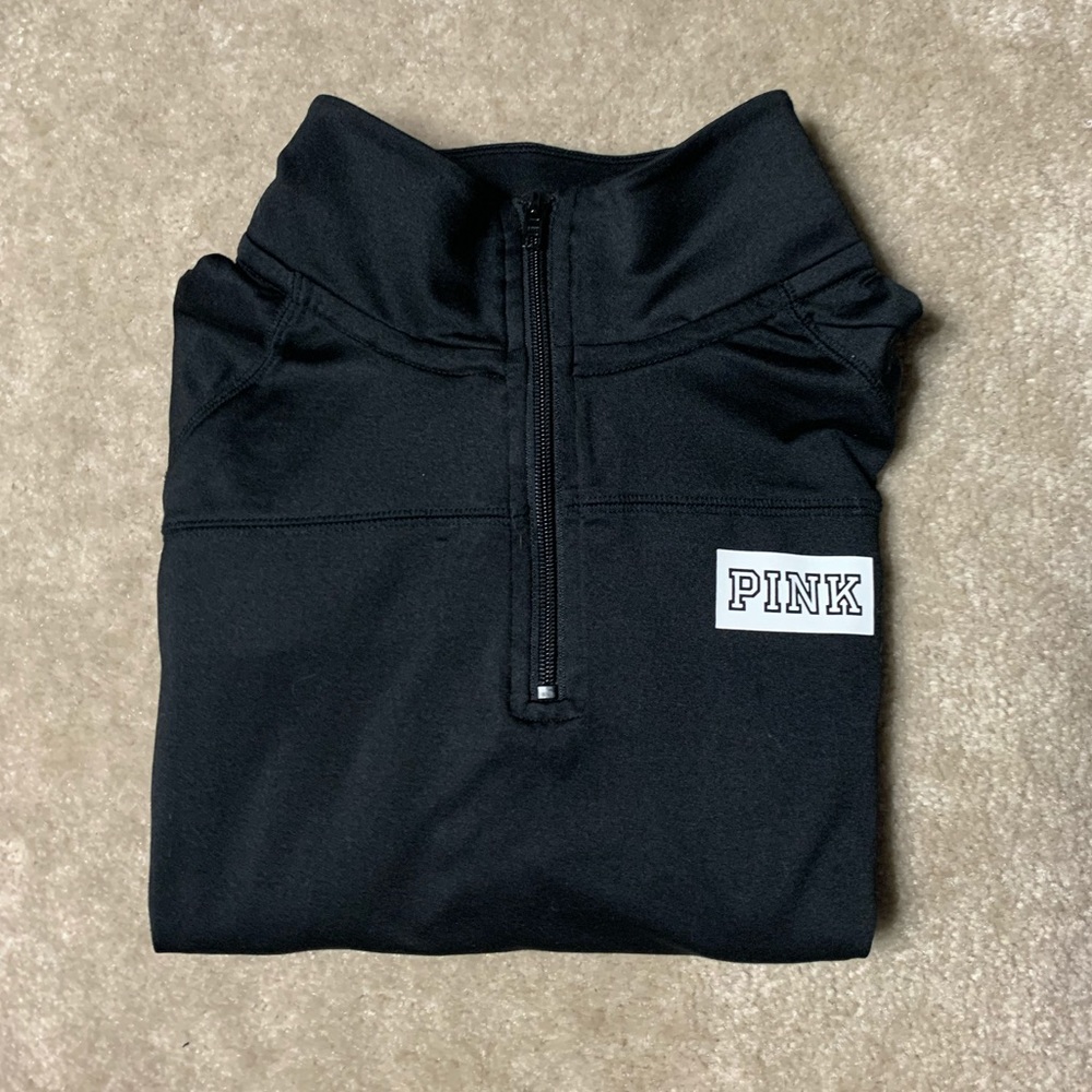 PINK 3/4 zip up sweater